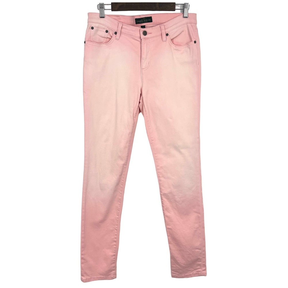 Ralph Lauren Modern Fit Womens Size 8 Light Pink Jeans Pants Barbie Cute Summer